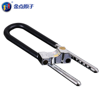 门锁加粗 3009抗剪U型锁插锁 店铺商铺门锁 防盗玻璃门锁锁具 黑色