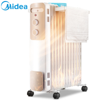 美的(Midea) 取暖器油汀 HY22M 13片2200W 大面积散热片暖气片 倾倒断电 20-25㎡