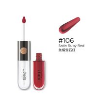 KIKO双头唇釉持久不掉色不沾杯 106丝绸宝石红