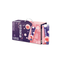 伊利优酸乳缤纷果果粒牛奶饮品樱花白桃味-210g*12(764)