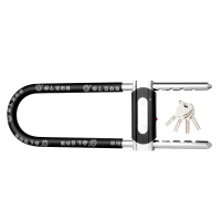 梅花 玻璃门锁 双开门锁 抗剪u型锁 防盗锁具 摩托车电动车锁 MH3033