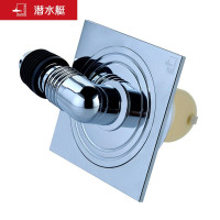 潜水艇(Submarine)XTF-10全密封洗衣机地漏铜镀铬防臭 配备防臭内芯 四防浴室柜地漏(弯头工程塑料镀铬)