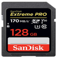 SanDisk 128GB SD存储卡 U3 C10 V30 4K至尊超极速版数码相机内存卡 读速170MB/s