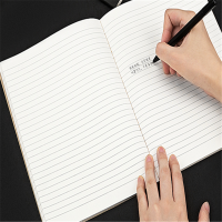 得力(deli)3306商务加厚A4记事本PU皮面日程计划本三色可选可定制 黑色-3306-A4/160页