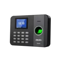 deli 14052C 考勤机家用办公指纹考勤机