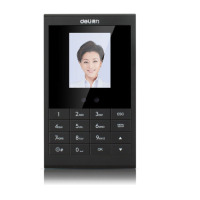 deli 3764 人脸考勤机打卡机(黑色)