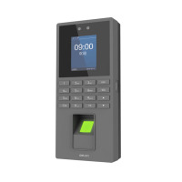 deli 13888 人脸指纹混合识别考勤机(银黑)