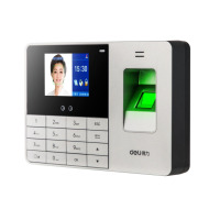 deli 13751 人脸指纹考勤机(银灰)