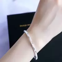 老庙黄金 老庙足银雪花砂面开口手镯银手镯女