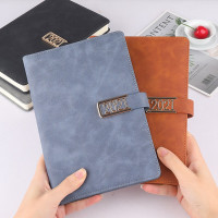 优必利 2021效率手册A5年历本 带扣日程本 笔记本/记事本 计划本 笔记本子365日工作本 可定制logo 蓝色