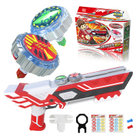灵动创想魔幻陀螺4代男孩女孩玩具双核聚能引擎套装-灵羽&炽羽凤凰&碧幽利刃GT0201(聚能尖颜色随机)