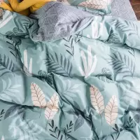 悦达家纺(YUEDA HOME TEXTILE)叶华-绿涤棉印花四件套200*230cm