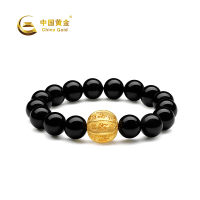 中国黄金 金包银长寿南瓜转运珠