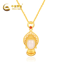 中国黄金无相佛光宝宝佛吊坠
