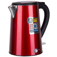 得力 (deli)0767电热水壶 无缝内胆不藏垢全钢双层防烫持久保温 红色