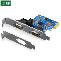 绿联（UGREEN）80116 PCI-E转RS232双串口转接卡 PCI转COM串口9针接口扩展卡