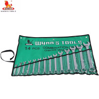 威力狮（wynn‘s）8件两用扳手组套 梅花开口镜面套装 CR-V铬钒钢汽修机修扳手 8-19 W0327A