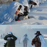 白色雪地伪装披风