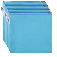 广博(GuangBo)A6093 A4单层拉链袋10个/包 布质防水拉链文件袋 彩色资料袋 文件袋 考试袋单色 颜色随机