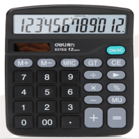 得力（deli） 837ES 计算器/双电源办公计算器/太阳能计算器/财务计算器