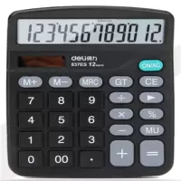 得力（deli） 837ES 计算器/双电源办公计算器/太阳能计算器/财务计算器