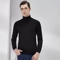 鄂尔多斯|MEN'S【3D无缝全成型】新品高领保暖商务休闲羊毛衫男