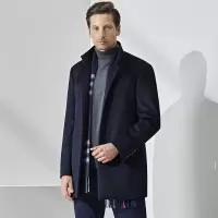 鄂尔多斯|MEN'S新品秋冬纯羊毛舒适有型立领男士大衣