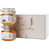 鲜物道 珍蜂蜜坊双瓶装组合装2000g 液态土椴树蜜巢蜜块春节团购年货