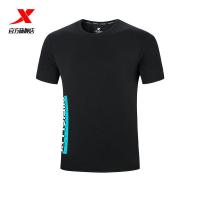 特步短袖男T恤2020夏季新款半袖透气运动速干衣训练跑步男士短T恤
