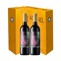 澳洲进口红酒 雅典娜星空干红葡萄酒 750ml*2瓶 双支装