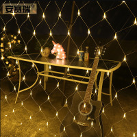 安赛瑞 LED网灯渔网灯 3×2m 满天星装饰灯彩灯闪灯串灯 新年春节元旦晚会装饰灯 暖白24006