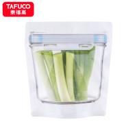 日本泰福高（TAFUCO） 韩国进口 家用食品密封袋 保鲜袋 可重复使用 加厚密实袋封口袋 M号-五个180*200mm
