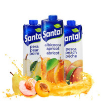 帕玛拉特圣涛 Parmalat 梨汁杏汁桃汁饮料 果蔬汁饮品组合装 进口饮料 1L*3盒