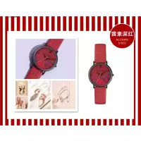 hellokitty凯蒂猫 性感POPART活力POP UP潮牌闪粉真皮手表 茜素深红