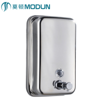 莫顿(MODUN) 手动拉丝不锈钢皂液器 壁挂皂液瓶洗手液器皂液盒 M-1618亮光 1000ML