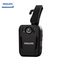 飞利浦 VTR8102-64G 执法记录仪 高清红外夜视随身便携音视频执法仪肩带15小时连续录像1296P
