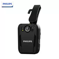 飞利浦 VTR8102-128G 执法记录仪 高清红外夜视随身便携音视频执法仪肩带15小时连续录像1296P