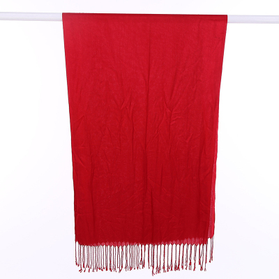 中国红小羊绒(加厚)围巾 XTL1304 披肩保暖仿羊绒红色围巾190*34 (条)