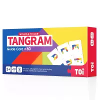 TOI图益儿童七巧板智力拼图 幼儿园玩具3-6岁早教益智开发英语卡片+男孩女孩生日六一礼物