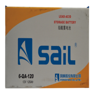 风帆(sail) 6-QA-120 汽车少维护电瓶 蓄电池 不含电解液 12V轻卡大巴叉车工程发电机组
