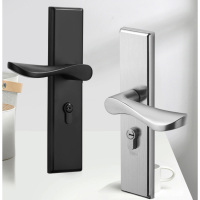 企购优品卧室门锁室内家用通用型老式手柄 不锈钢整套门锁 170毫米锁体