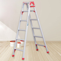 瑞居 RUIJU 家用梯子 两用梯子人字梯加厚梯子 铝合金梯多功能折叠六步梯子 1.74