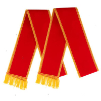 迎宾带/红色绒布迎宾带 可定制