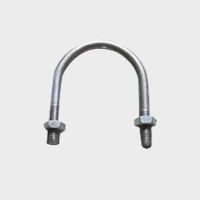 U型管卡 管道固定件铁管夹 u型骑马卡扣夹夹码带螺母 6分 100个