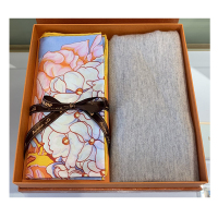 奥罗拉丝巾+双面羊绒围巾组合套装