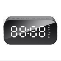 海威特M3 蓝牙音箱 时钟闹钟 无线插卡 低音炮 便携小音响 2200mA旗舰版黑色