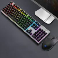 惠普K500F机械手感有线键盘 打字静音键盘鼠标套装