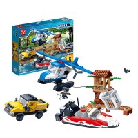 邦宝小颗粒城市警察积木儿童拼插积木益智拼装玩具解救任务7031