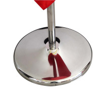 盛达标牌 落地可伸缩旗杆底座 2.6m 加厚不锈钢