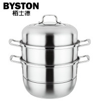 栢士德BYSTON 弗瑞顿蒸锅 马氏体不锈钢蒸锅 28公分蒸锅 带蒸片BST-093